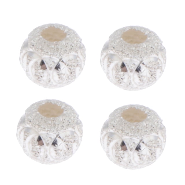Abbracc 925 Large Hole Loose Spacer Bead DIYJewellery Making Finding 5mm 4pcs