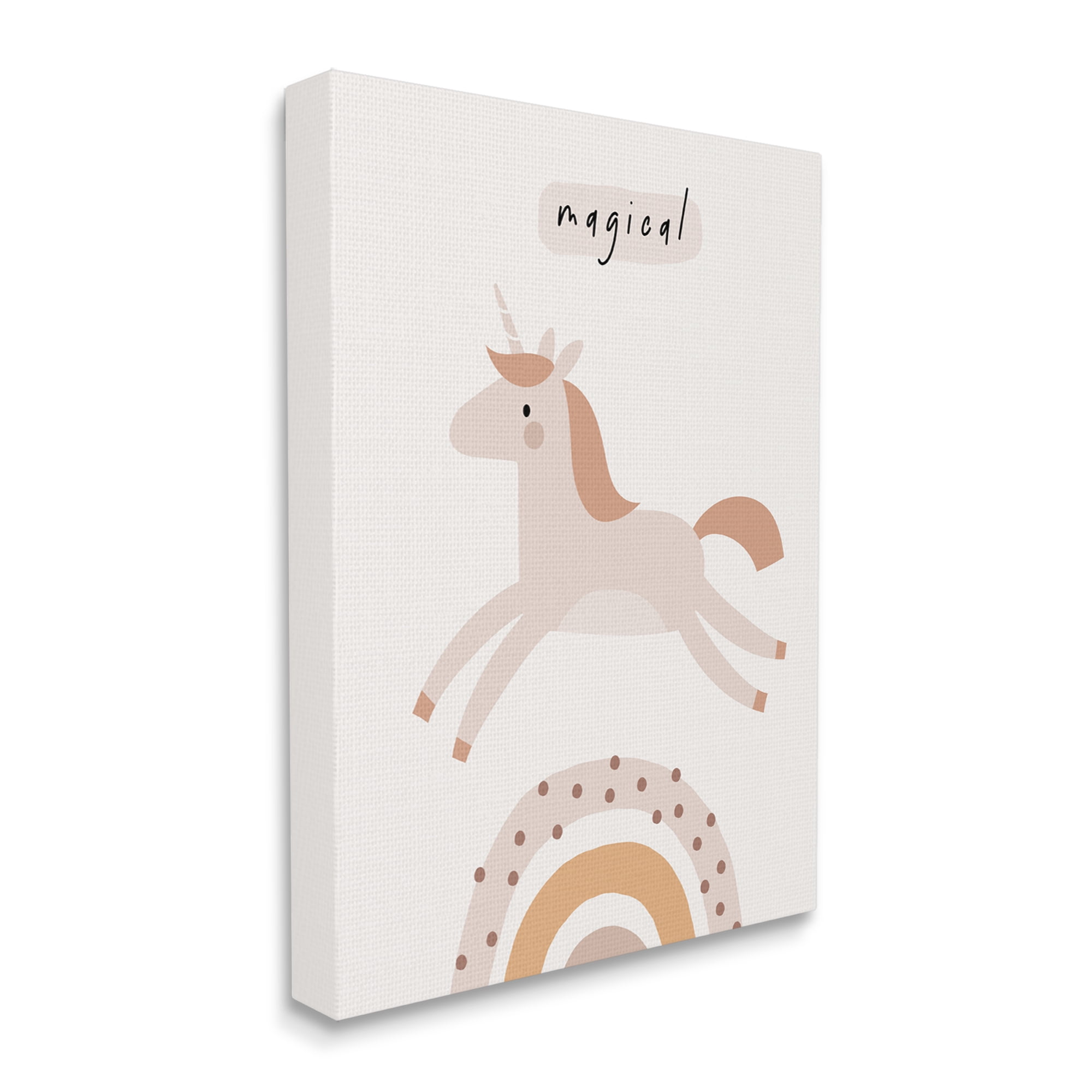 Stupell Industries Magical Unicorn & Rainbow Fairy Tales & Fantasy Painting Gallery Wrapped Canvas Print Wall Art, 36 x 48
