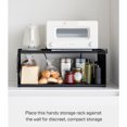 thumbnail image 4 of Yamazaki Home Front-Opening Countertop Storage Rack, Black, Steel, No Assembly, 4 of 7