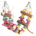 thumbnail image 2 of Juguete de columpio para pájaros, pájaros de madera, mascotas, pájaro colgante, juguete para masticar, juguete de madera para columpio para pájaros, lograr más, 2 of 8