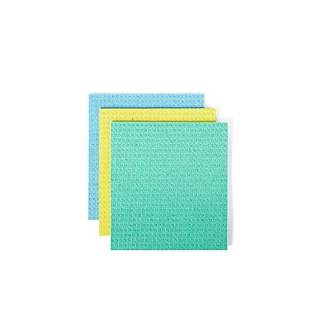Full Circle Reusable Cellulose Sponge Clothes, 3 Pack