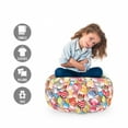 thumbnail image 2 of Colorful Storage Toy Bag Chair, Spiral Sugar Candys Lolly Pops Dessert Fun Girls Theme Print, Stuffed Animal Organizer Washable Bag, Large Size, Multicolor, by Ambesonne, 2 of 3