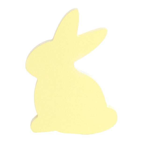 Decoraciones de conejito de Pascua Decoración del hogar Suministros para fiestas Colección decorativa Conejo Amarillo claro