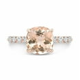 thumbnail image 2 of HeartsAndYou 2.3ct Natural Morganite Bridal Set Engagement Ring Band 100% 14k SOLID Rose Gold, 2 of 8
