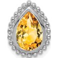 thumbnail image 1 of 14K White Gold Pear Citrine Chain Slide (Width 10.3) (Length 13.6) - Jbsp, 1 of 5