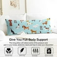 thumbnail image 3 of Dog Lover's Body Pillow Cover - Soft & Breathable, Hidden Zipper, 20"x54", Cute Puppy & Floral Print - Perfect Gift for Pet Lovers, Side Sleepers & Dog Themed Decor, 3 of 7
