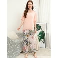 thumbnail image 6 of Smilooen Lounge Set for Women 2 Piece Outfits Short Sleeve Round Neck Pjs Sleepwear,S-2XL, 6 of 6