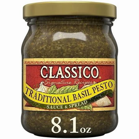 Classico Signature Recipes Traditional Basil Pesto Sauce & Spread, 8.1 oz Jar