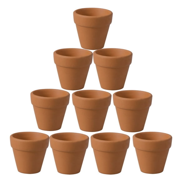 10Pcs 3.5x3.5cm Small Mini Terracotta Pot Clay Ceramic Pottery Planter Cactus Flower Pots Succulent Nursery Pots Great for Plants Crafts Wedding Favor