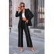 thumbnail image 4 of Conjunto PRETTYGARDEN Blazer Oversize y Pantalones Palazzo Negros Talle M, 4 of 8