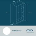 thumbnail image 2 of Ropero de Madera Mobi Muebles Modelo Clavel Color Blanco, 2 of 4