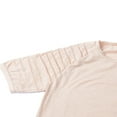 thumbnail image 3 of Men Solid Slub Cotton Pleated Short Sleeve Slim Fit T Shirt, 3 of 5
