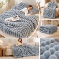 thumbnail image 7 of Throw Blanket Ribbed Striped Plush 47x83 Inches Washable for Couch Sofa Bed, 7 of 7