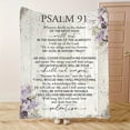 thumbnail image 3 of Cozy Psalm 91 Flannel Throw Blanket Soft Warm Ideal for Couch Bed Office & Travel Perfect Gift for Friends & Family Vintage Style Machine Washable, 3 of 6