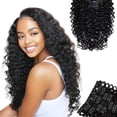 thumbnail image 1 of Extensiones con clip SIYUSI Water Wave Brazilian Remy Hair, 1 of 8