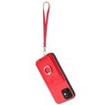thumbnail image 7 of for iPhone 11 Case, Card Holder Wallet Case, Ring Holder Stand, Wrist Hand Strap, PU Leather Anti-Scratch Shockproof Protective Flip Phone Cover for iPhone 11 Case, Red, 7 of 7