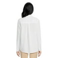 thumbnail image 3 of Time and Tru Women's Oversized Button Front Shirt, Sizes XS-XXXL, 3 of 5