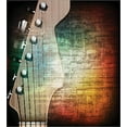 thumbnail image 3 of Guitar King Size Duvet Cover Set, Abstract Grunge Retro Background with Headstock and Tuning Pegs Blues Jazz Musician, Decorative 3 Piece Bedding Set with 2 Pillow Shams, Multicolor, by Ambesonne, 3 of 3