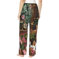 thumbnail image 3 of Goofa Dog On Floral Couch Printed Soft Pajama Pants for Women, Wide Leg Comfy Casual Lounge Yoga Pants-XX-Large, 3 of 9