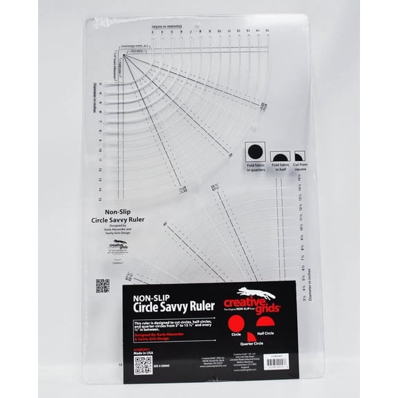 Creative Grids Circle Savvy Quilt Ruler CGRSAV1