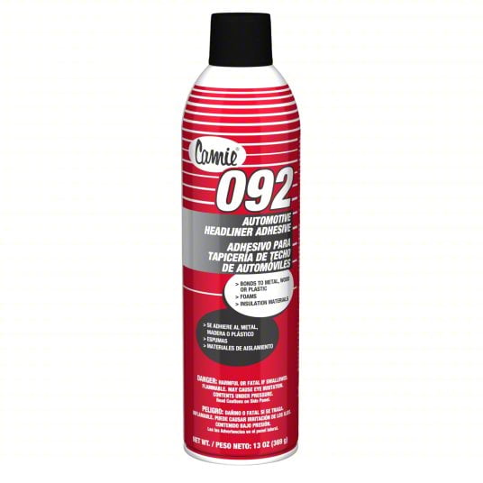 Camie 092 Automotive Headliner Adhesive Spray, Single Can, Bonds Foam, Insulation, Metal, Wood & Plastic