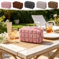 thumbnail image 7 of Steadline Bow Decor Nylon Storage Pouch,Zipper Small Accessory Organizer,Compact Carry Bag For Cosmetic Tools Jewelry Stationery Travel Sorting And Daily Sundry Arrangement(Pink), 7 of 7