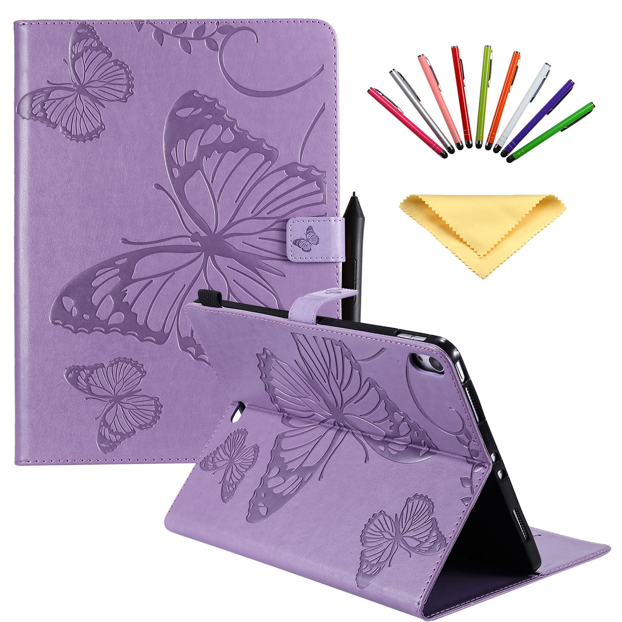 Dteck Folio Case For iPad Pro 11 inch, Lightweight Embossed Butterfly