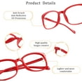 thumbnail image 3 of LifeArt Blue Light Blocking Glasses, Anti Eyestrain, Computer Reading Glasses, Gaming Glasses, TV Glasses for Women and Men, Anti Glare (Red, +2.25 Magnification), 3 of 5