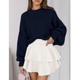 thumbnail image 4 of Suéter PRETTYGARDEN Azul Marino de Punto Grueso Oversized Talla L, 4 of 8