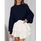 thumbnail image 4 of Suéter PRETTYGARDEN Azul Marino de Punto Grueso Oversized Talla L, 4 of 8