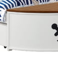 thumbnail image 5 of Evon Twin Captain Bed w Trundle-White-Oak Brown-Nautical Coastal Theme, 5 of 7