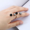 thumbnail image 5 of Anillos de aleación simples Temperamento Anillo de dedo Resina Diseño de guisantes Anillo de dedo común Moda Chica Joyería conjunta (dorado), 5 of 5