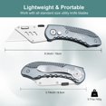 thumbnail image 2 of Navaja multiusos Vickay plegable con hojas SK5 de alta resistencia, color gris, 2 of 9