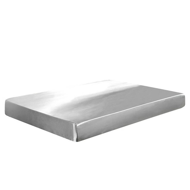 Drap-housse Soigneusement Conçu en polyester Doux et Soyeux, Couette Soyeuse, Drap-Housse Extensible (Format Double, Gris)