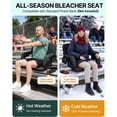 thumbnail image 4 of ABORON 2 Pack Dual-Heated Stadium Seats for Bleachers with Back Support Wide 21 Inch, Portable Stadium Seat Bleacher Chair with 6 Reclining Positions, Armrest, Stadium Chair for Outdoor, 4 of 11