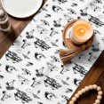 thumbnail image 3 of Coastal Nautical Table Runner 70 Inches, Summer Ocean Beach Coconut Trees Grey Bed Runner Dresser Scarves Tabletop for Indoor Outdoor Parties/Ceremony/Banquet, 13" x 70", 3 of 9