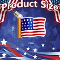 thumbnail image 6 of Gmogad 12Pcs American Flag Glass Ornaments, 4th of July Tree Glass Hanging Decorations, Patriotic Glass Blown Ornaments for Independence Memorial Veterans Day Flag Glass Decor, 6 of 7