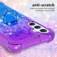 thumbnail image 3 of Clear Case for Samsung Galaxy A24 4G with Kickstand for Girls Women, Liquid Glitter Sparkle Bling Cute Case Gradient Quicksand Cover for Samsung Galaxy A24 4G JB Purple Navy, 3 of 16