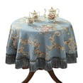 thumbnail image 2 of Mantel exclusivo de estilo europeo clásico con borlas y encaje, mantel para mesa de té, mantel para mueble de TV, toalla de generación, 2 of 2