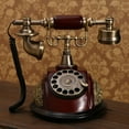 thumbnail image 6 of Flkoendmall Antique Telephone Retro Style Landline Telephone Home Phone With Round Dial, 6 of 8