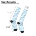 thumbnail image 5 of Haiem Blue and White Squares Socks, Funny Novelty Crazy Design Cotton Socks Sports Socks Knee High Socks For Men, Women,1Pairs - Gift For Working Friends, 5 of 9