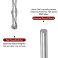 thumbnail image 4 of Uxcell 6mm Dia 42mm Cutting Length High Speed Steel 2 Flutes Ball Nose End Mill CNC Router Bit 2 Pack, 4 of 6