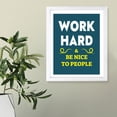 thumbnail image 6 of Designs ByLITA Work Hard & Be Nice To People, 5 x 7 Black Wall Print (Framed) | Motivational Home Decor, 6 of 7