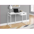thumbnail image 2 of Desks | 42'' Contemporary Home Office Computer Desk with Storage Drawer, White Laminate & Metal Frame | White | MDF, 2 of 6