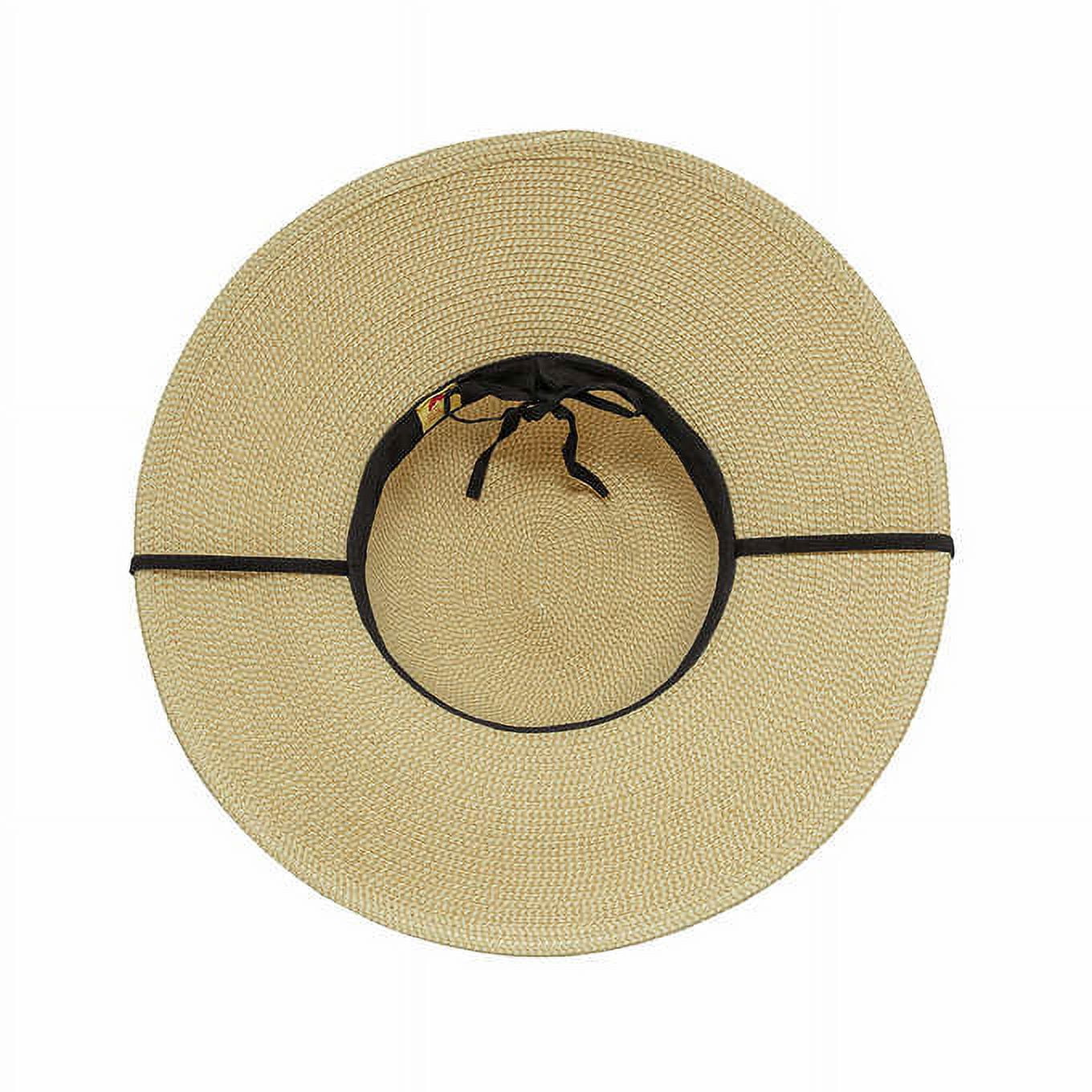 Solar Escape Wide Brim Straw Sun Hat – Classic Resort Chic Resort Wide Brim Sun Hat UPF 50+ Solbari USA main image 2