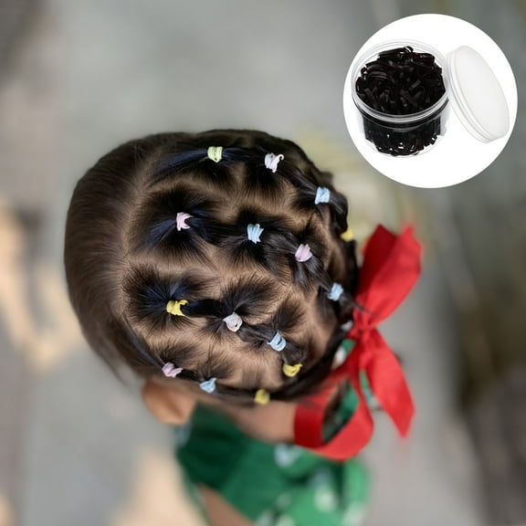 BESTYASH Elastic Hair Ties For Girls Rubber Coffee 500Pcs