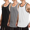 thumbnail image 1 of Camisa blanca sin mangas COOFANDY, corte holgado, 1 of 5