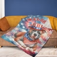 thumbnail image 4 of Pitbull Patriotic Welcome for 4Th of July Independence Day Cozy Fleece Blanket Terrier Dog Lover Warm Soft Throw Blanket - 00010, 4 of 5