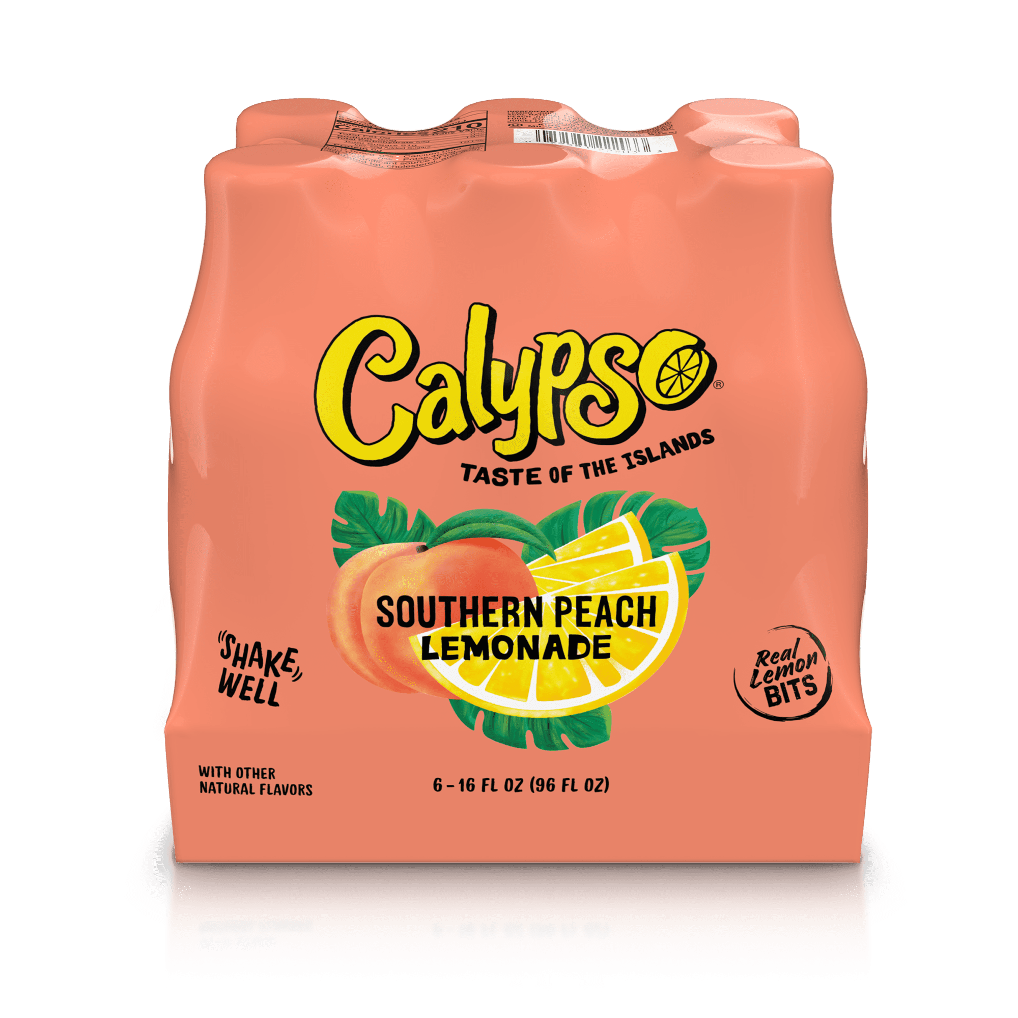 Calypso Taste of the Islands, Southern Peach Lemonade, 6 Pack, 16 fluid