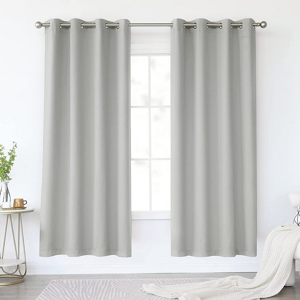 Light Gray Blackout Curtains 72 Inches, Light Grey Blackout Curtains Bedroom